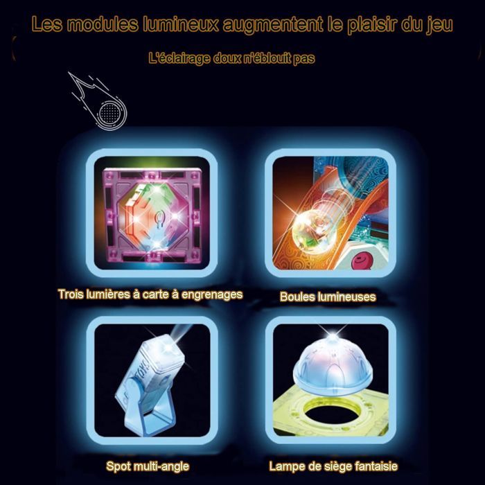 Magnetische Bausteine – Magnetisches Konstruktionsspielzeug für Kinder – Magnetische Bausteine – 142 Teile mit LEDs – Geschenkidee für Jungen und Mädchen