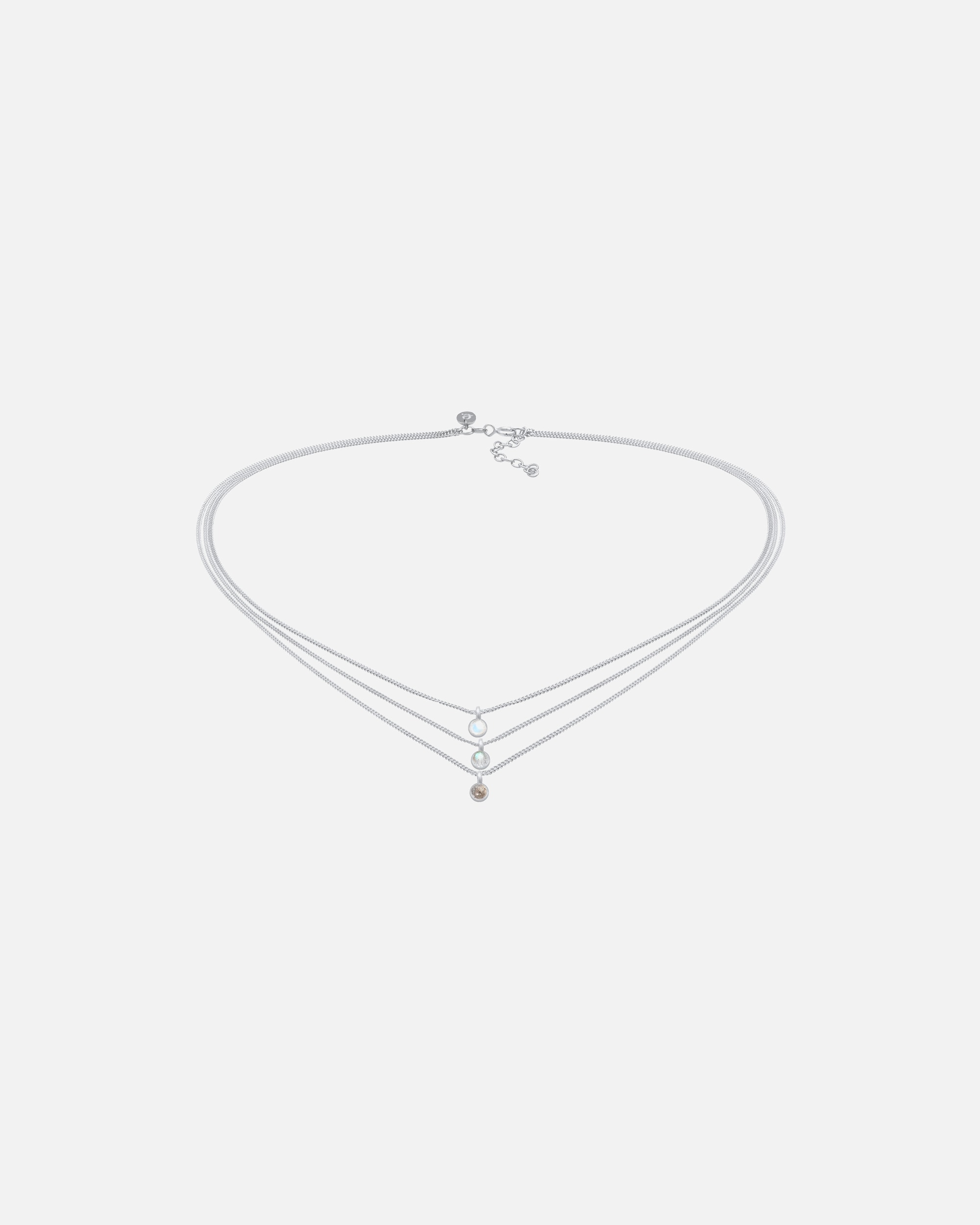 Elli PREMIUM Tour de cou pour dames avec tourmaline Lunestone et Labradorite en argent sterling 925
