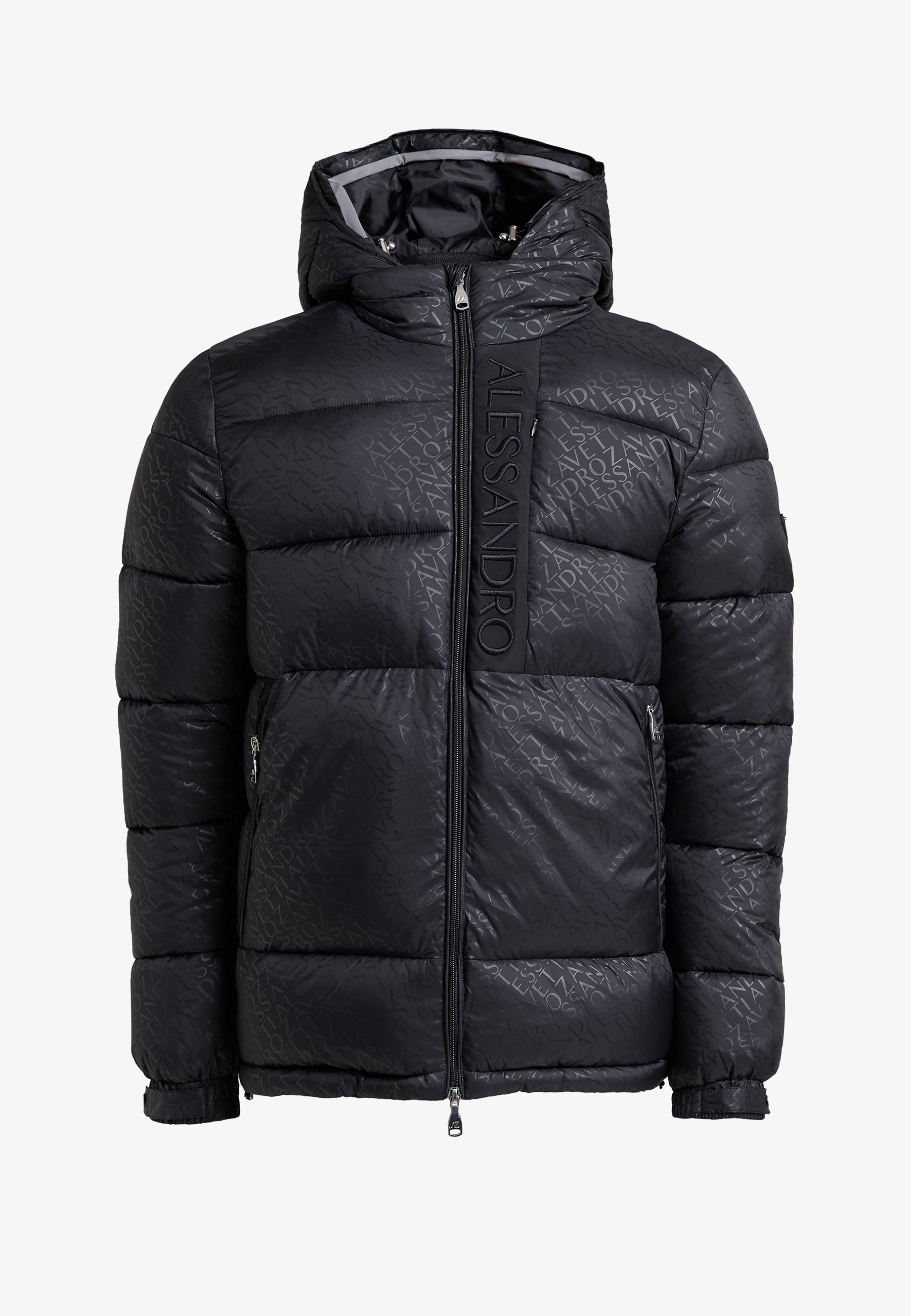 Alessandro Zavetti VITORNO 2.0 AOP PUFFER JACKET - Giacca invernale - jet black