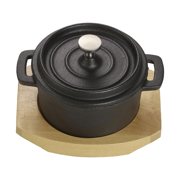 Mini cast iron saucepan, set of 4