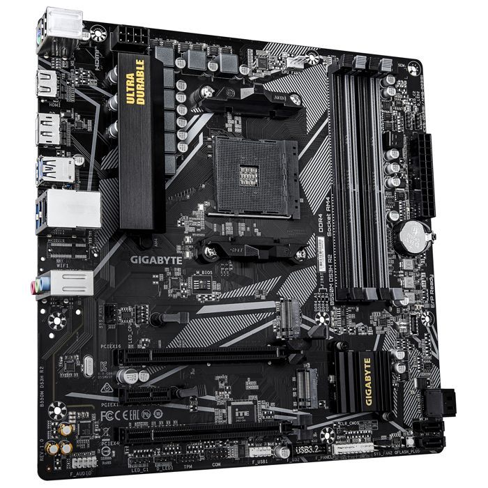Motherboard - GIGABYTE - B550M DS3H R2 - Micro-ATX form factor - AMD B550 chipset - DDR4 & PCIe 4.0