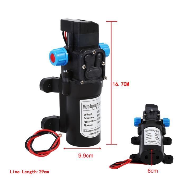 Pompe à eau auto-amorçante DC 12V 116psi pompe à eau haute pression pour Bateau de camping de caravane