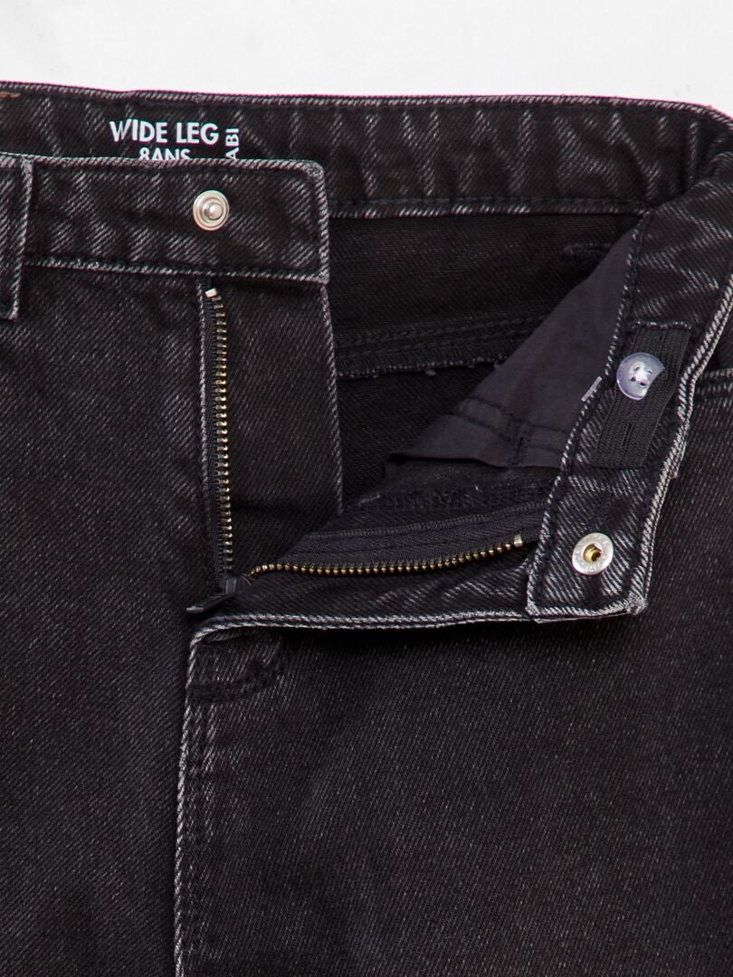 Pantalones de pierna ancha - NEGRO