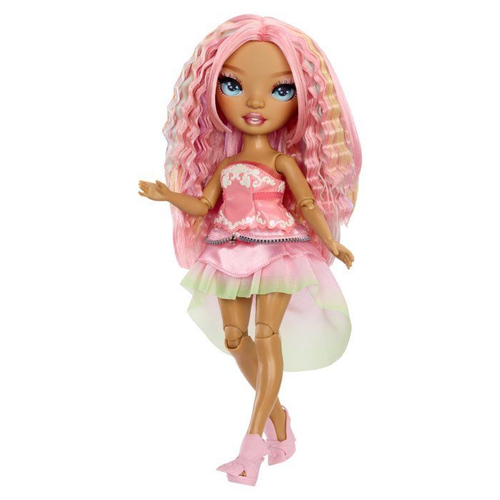 Rainbow High - Boneca Fashion Deslumbrante - Adeline Rose - 28 cm - Pedras preciosas brilhantes e acessórios incluídos