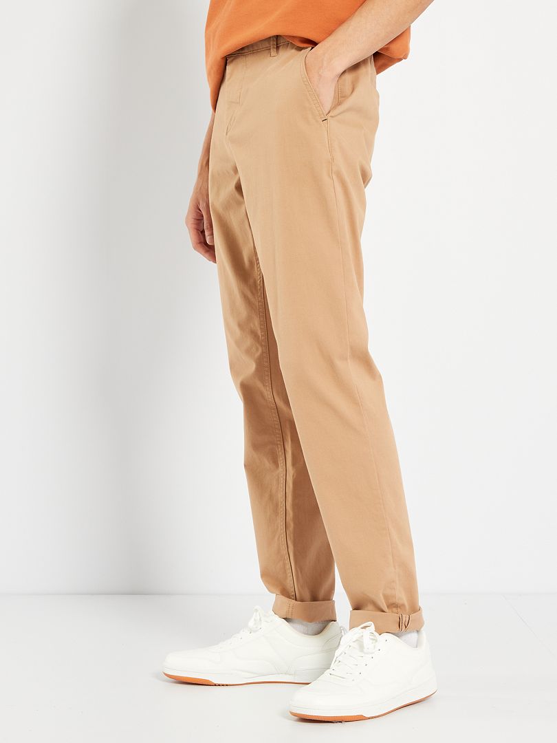 Calça chino slim - bege