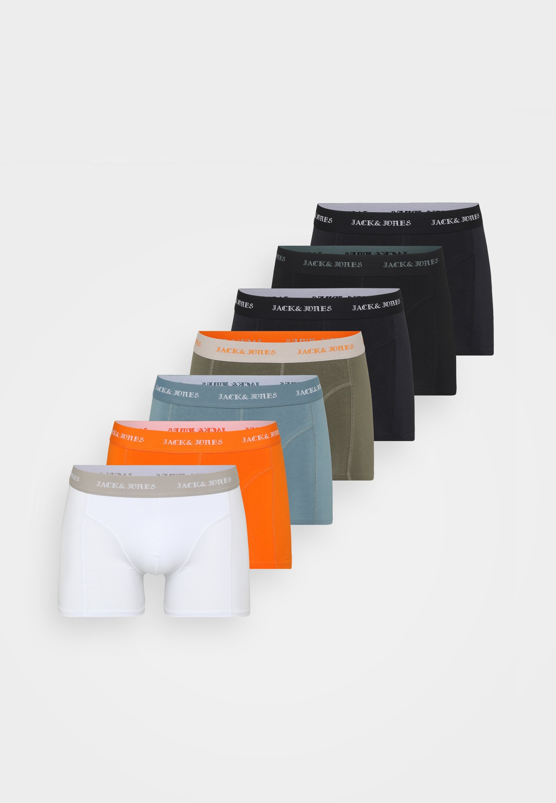 Jack & Jones JACMILES TRUNKS 7 PACK - Boksi - črna/bela/vinjski list/temno mornarsko modra/goblin modra/eksuberance/temno mornarsko modra