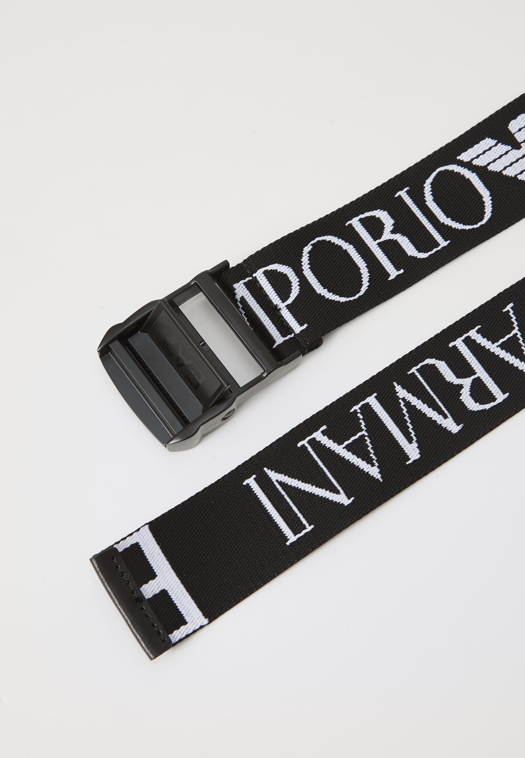 EA7 Emporio Armani TRAIN ALLOVER BELT UNISEX - Cintura - nero/bianco