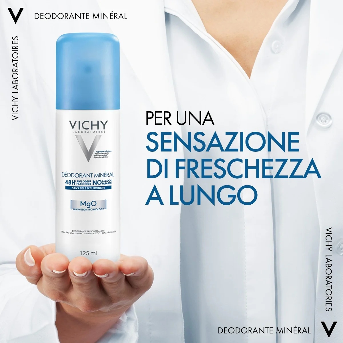 VICHY Desodorante mineral en aerosol Vichy 125 ml. Para pieles sensibles o depiladas.
