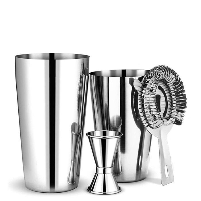 Conjunto de barman, coqueteleira Boston, para coquetéis, aço inoxidável, Estilo 1