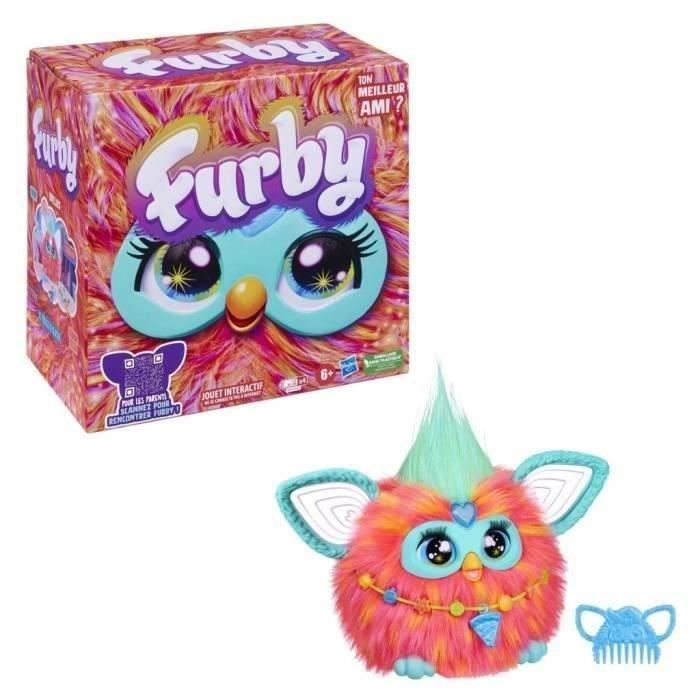 Furby corail, 15 accessoires, peluche interactive pour filles et garçons, animatronique activé par la voix, à partir de 6 ans