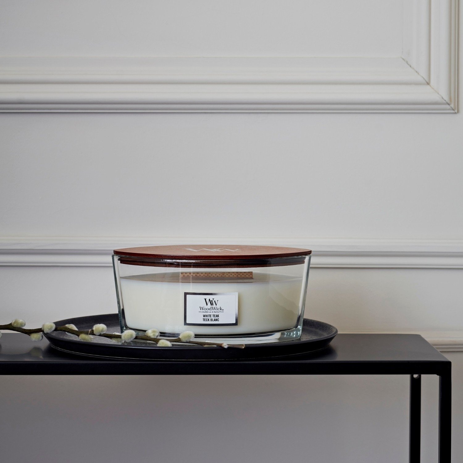 WoodWick svijeća Bijeli tik - 454 g
