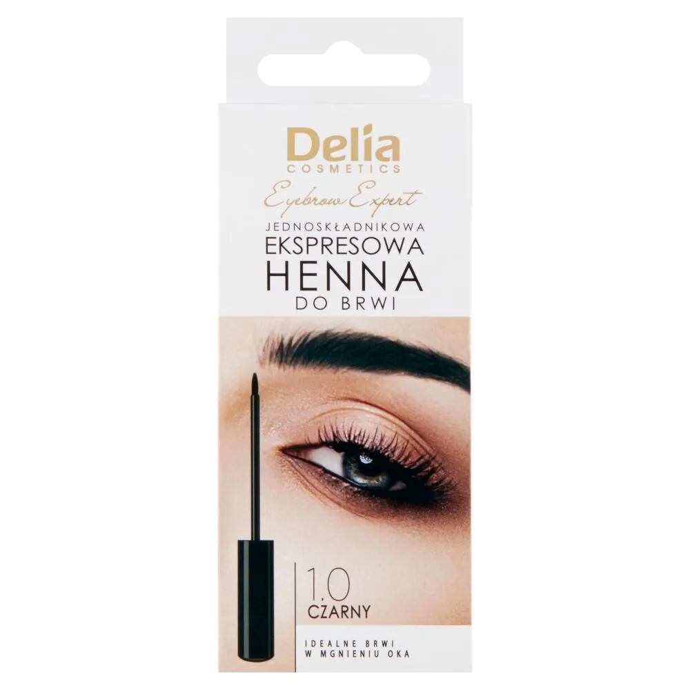Delia Eyebrow Expert Henna do brwi ekspresowa, jednoskładnikowa 1.0 Czarna