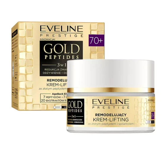 Eveline Cosmetics Gold Peptides 70  remodelujący krem liftingujący do twarzy 3w1 50 ml