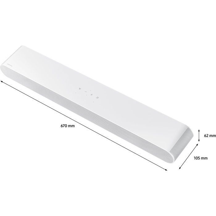 Soundbar - SAMSUNG - HW S67D/XE - Serie S - 5.0 canali - Bluetooth - Dolby Digital Plus - Bianca