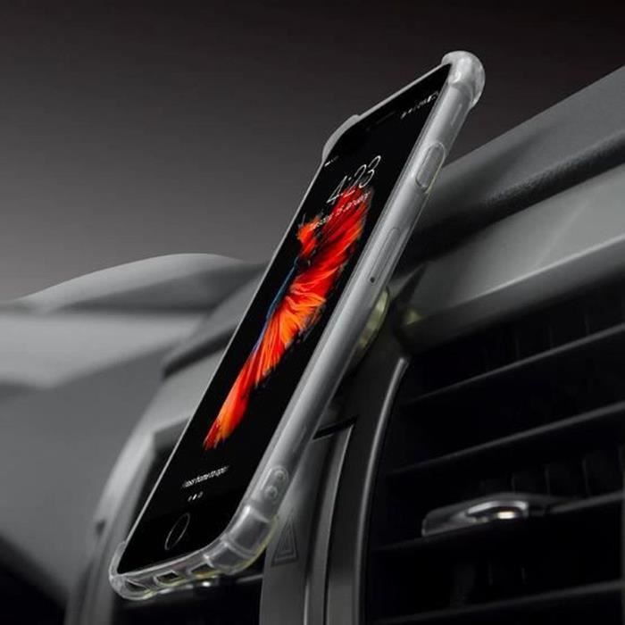 Soporte magnético universal para teléfono móvil Tikawi x2 para coche (Samsung / iPhone / etc.) para salpicadero - Negro / Plata