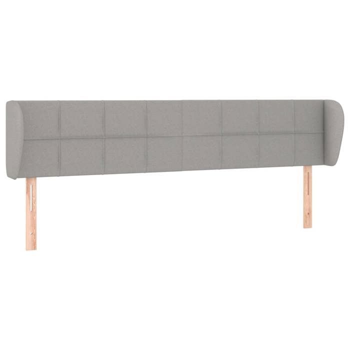 Headboard - vidaXL - Light Grey - 163x23x78/88 cm - Durable Fabric