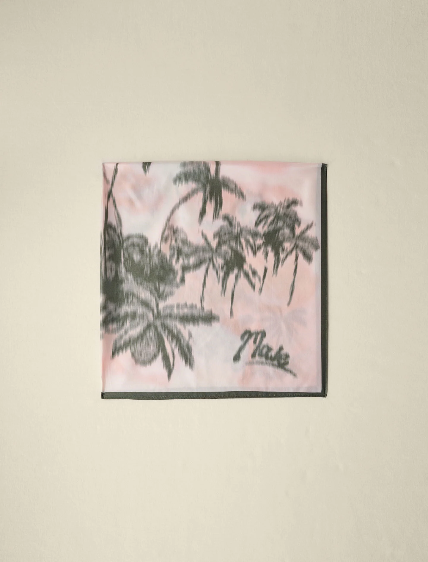 Sjaal met palmprint - Gebroken wit