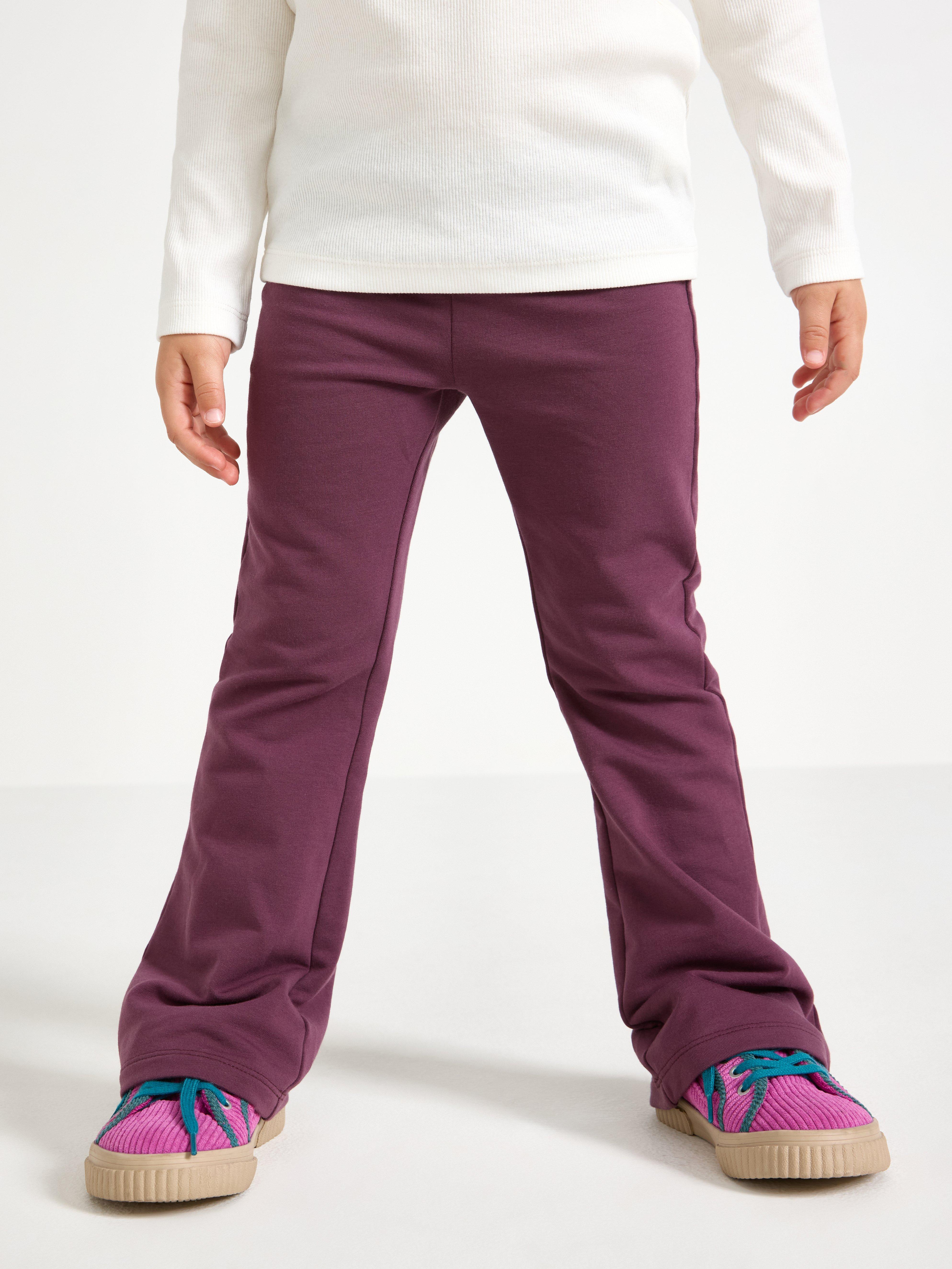 Leggings évasés à l'intérieur brossé lilas foncé poudré