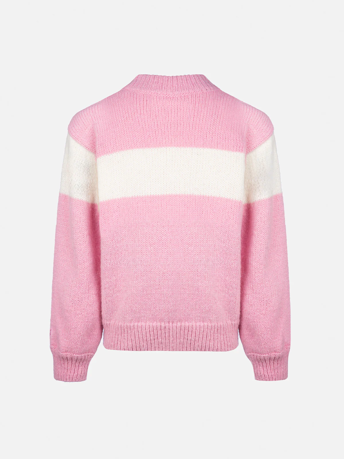Maglione girocollo rosa Danya con logo Courma in lurex