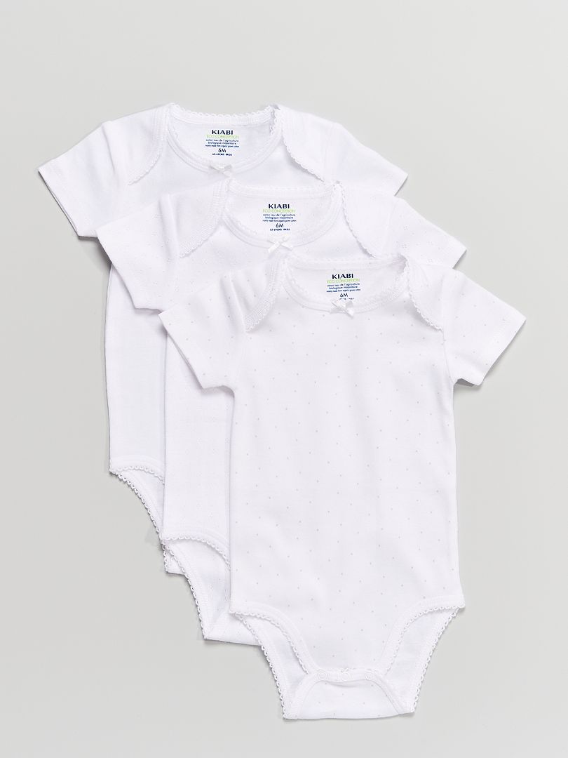 Conjunto de 3 bodys - BLANCO