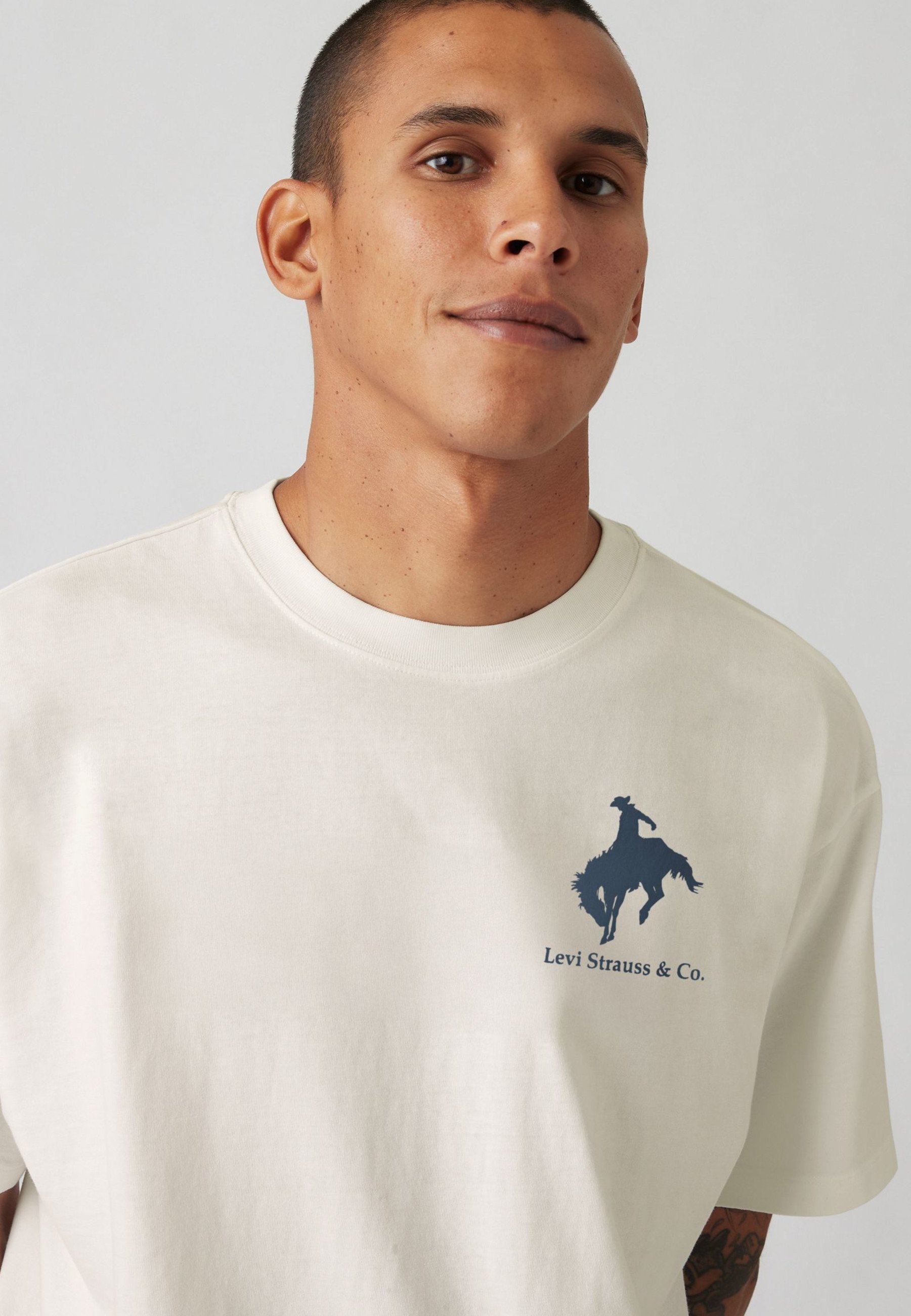Levi's® VINTAGE FIT GRAPHIC TEE - T-shirt stampata - srt 8 egret