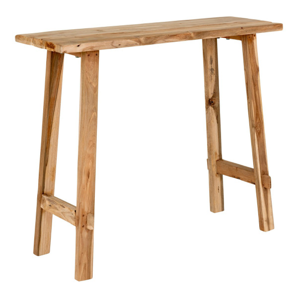 KONSOLA Girona 90x30x80 cm Z LITEGO DREWNA TEKOWEGO