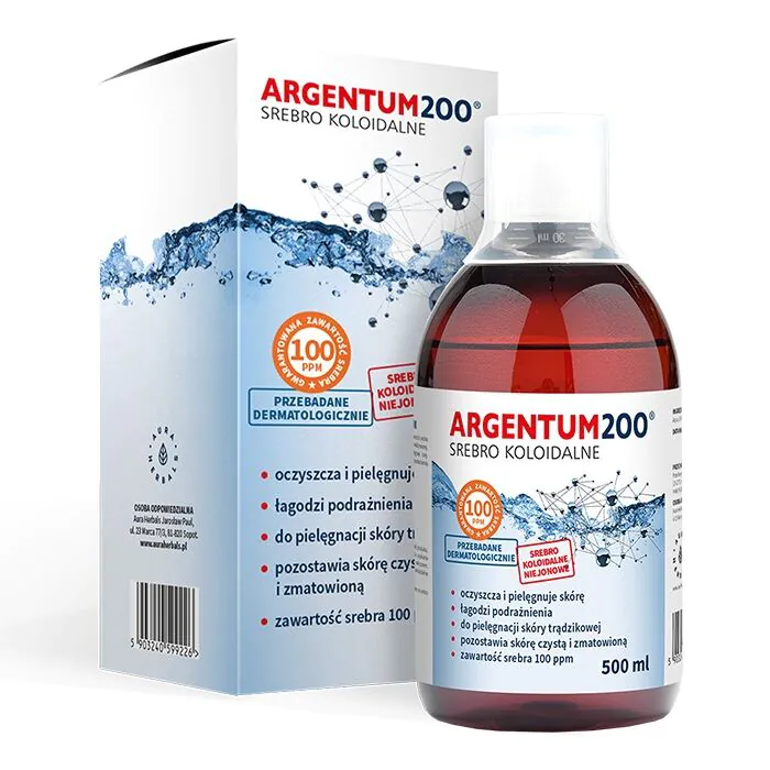 Aura Herbals Argentum200 (100 ppm) Srebro Koloidalne Tonik