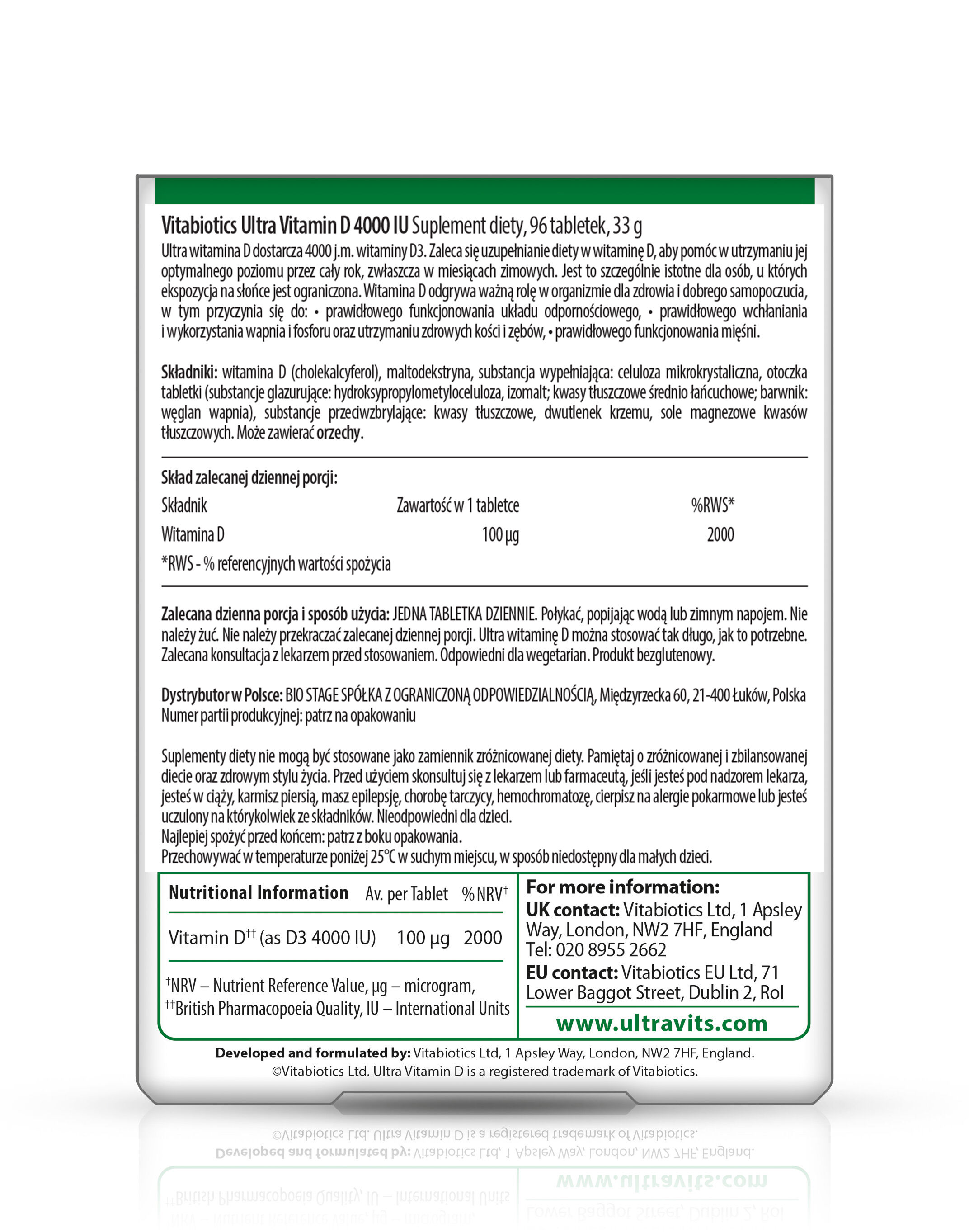 Vitabiotics Ultra Vitamin D 4000IU