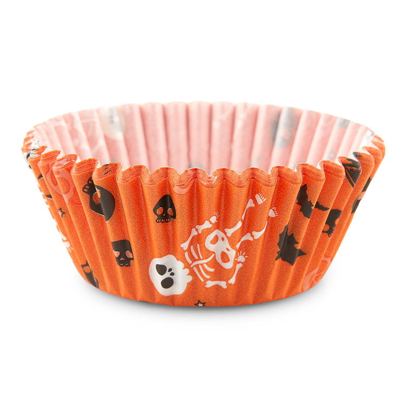 Molde para muffins Cuisine, paquete de 50 unidades, ø 11 cm, con lazo, Halloween