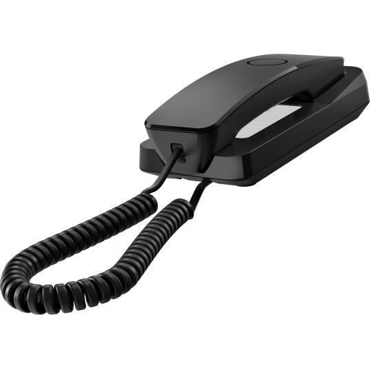 Telefone com fio - GIGASET - DESK 200 - Preto - 10 teclas numéricas - Compatível com aparelhos auditivos
