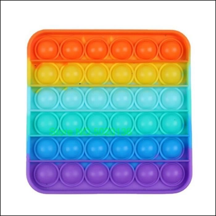 Spinner manuale - Push Popit Sensory Bubble - Marca PI - Antistress per adulti - Arancione e rosso