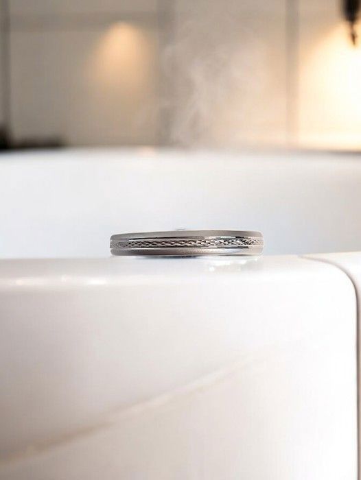 Anillo de boda para mujer de plata de ley 925 chapado en rodio de 3 mm
