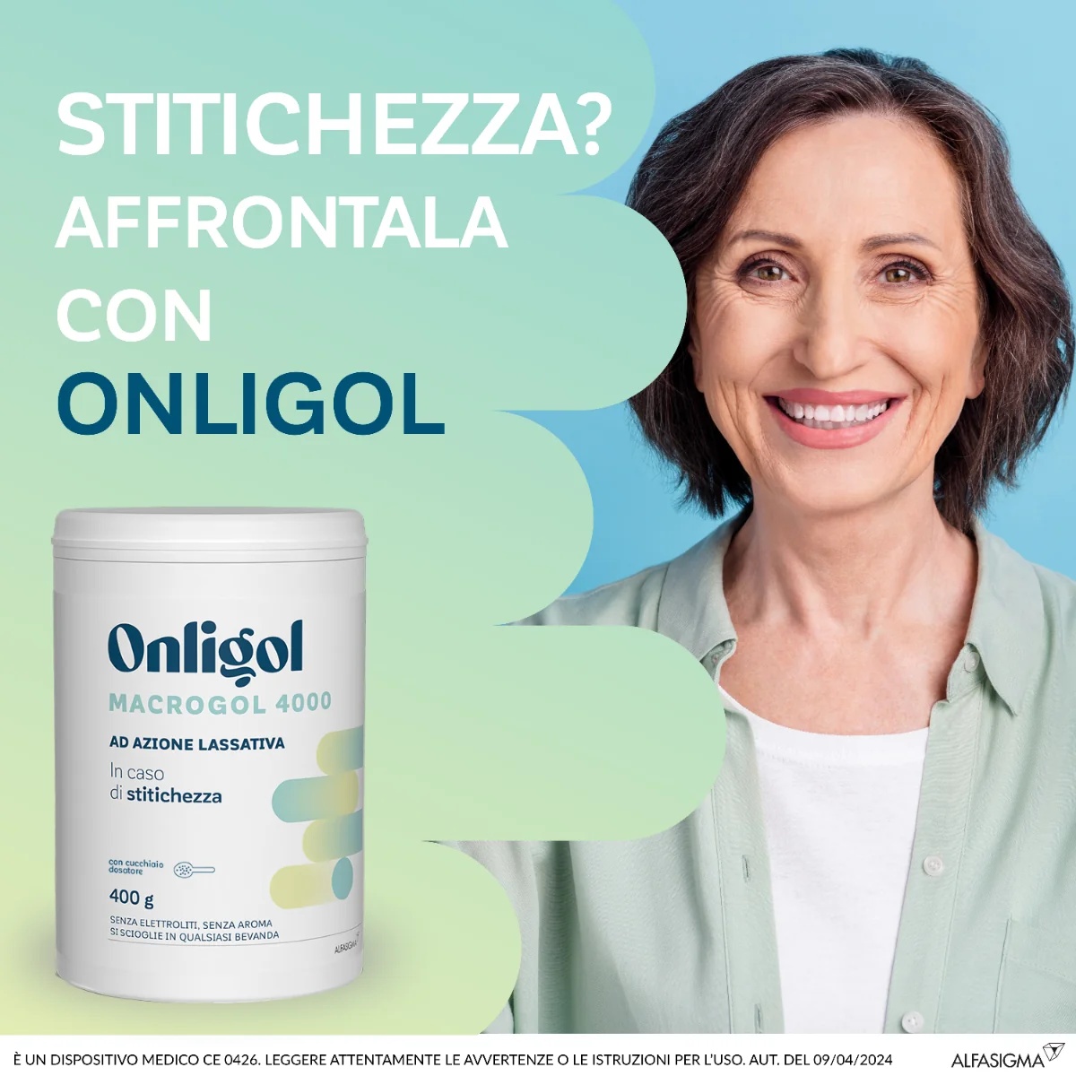 ONLIGOL en LAX KLISMA Poeder Onligol 400g Laxerende werking voor volwassenen