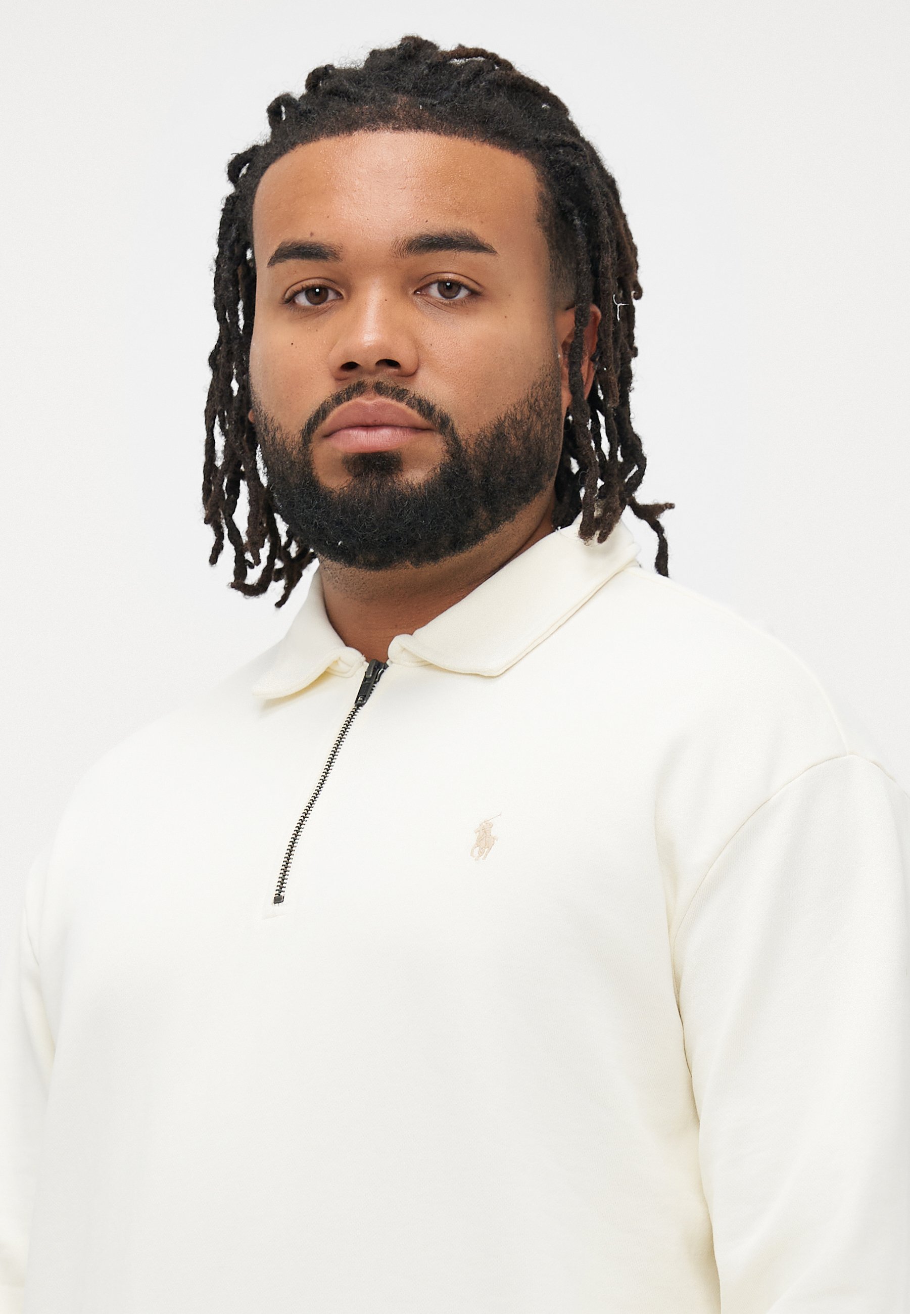 Felpa Polo Ralph Lauren Big & Tall LOOPBACK FLEECE con cerniera a un quarto - Felpa - Clubhouse Cream