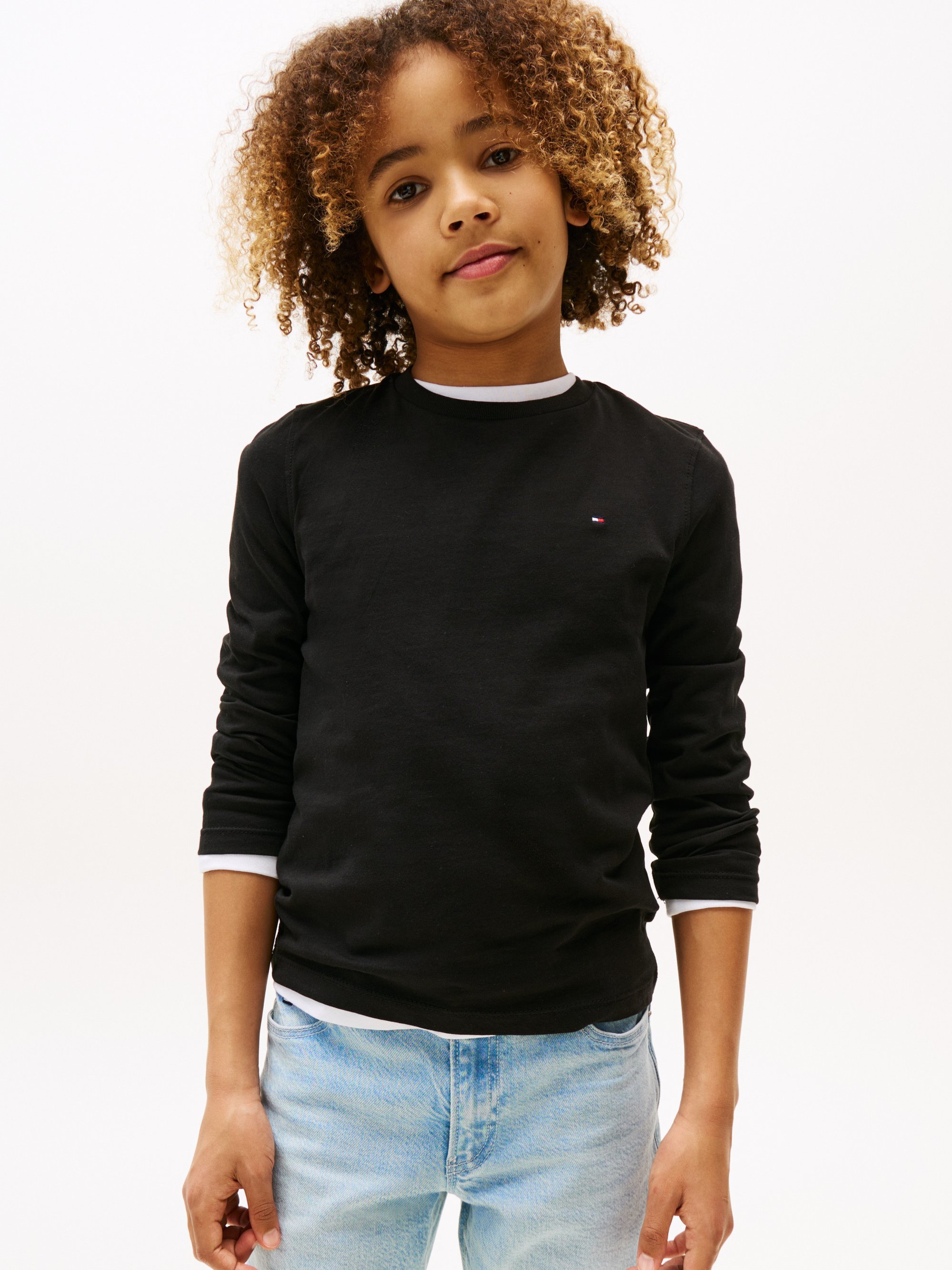 Tommy Hilfiger BOYS BASIC - T-shirt à manches longues - météorite