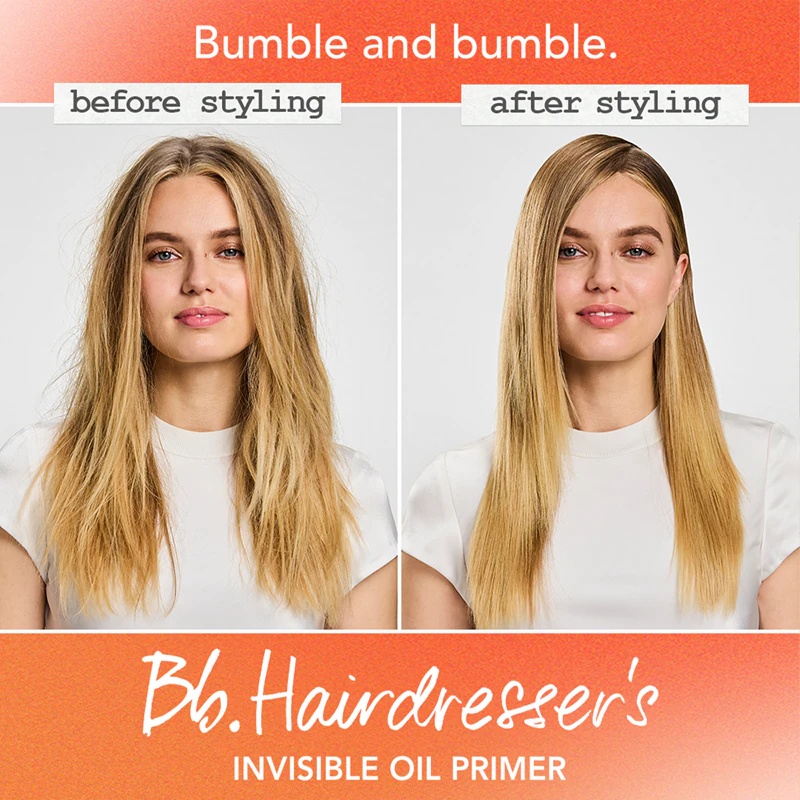 Bumble and bumble Hairdresser's Invisible Oil Heat/UV Protective Grunts sprejs pirms matu veidošanas, lai iegūtu nevainojamu matu izskatu.