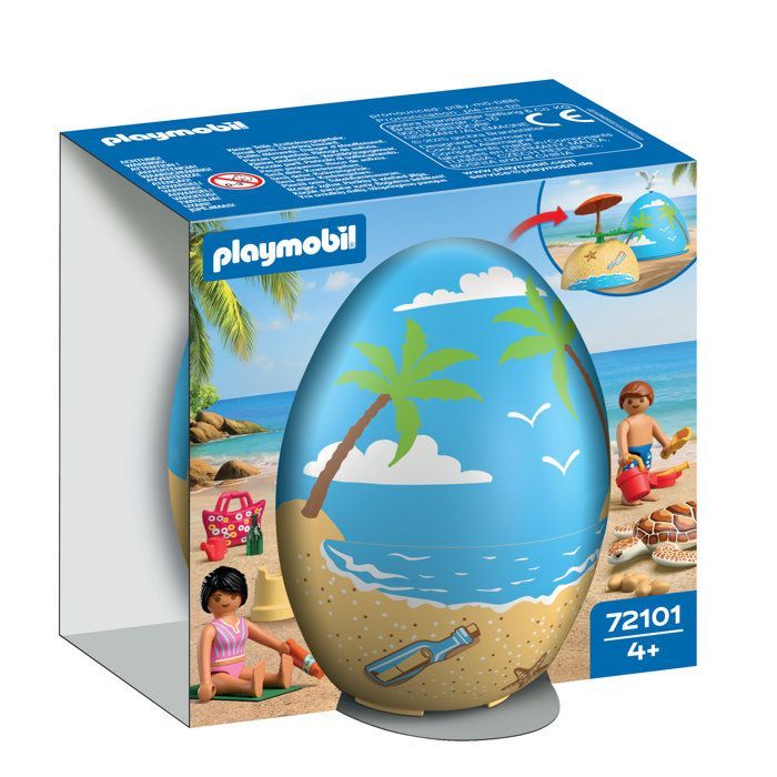 Playmobil 72101 Œuf 2en1 : Vacances à la Plage