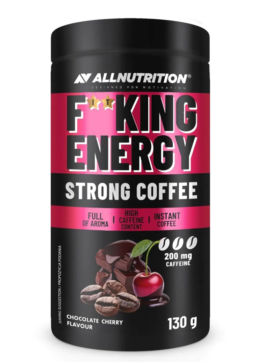Allnutrition Fitking Energy Strong Coffee Chocolate Cherry - kawa rozpuszczalna 130 g