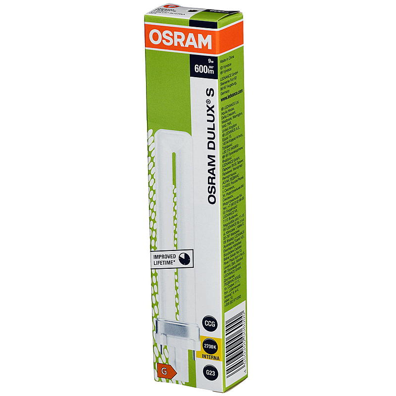 Osram rörlampa 600 lm G23