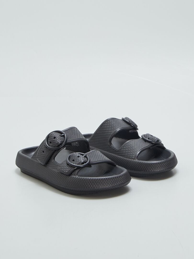 Mules com fivelas - PRETO