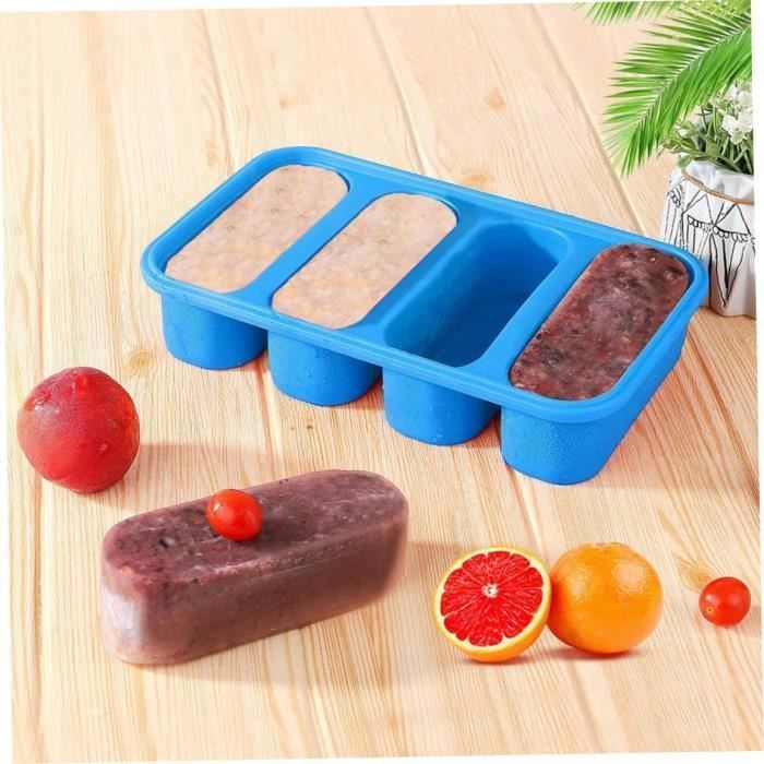 Bandeja extragrande para congelar sopas, bandejas para cubitos de hielo con tapa, moldes para congelar.