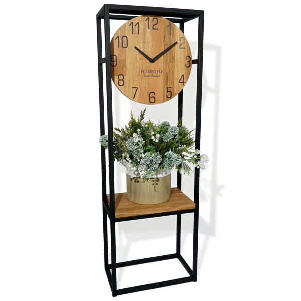 Zegar stojący w konsoli loft dębowy 100cm