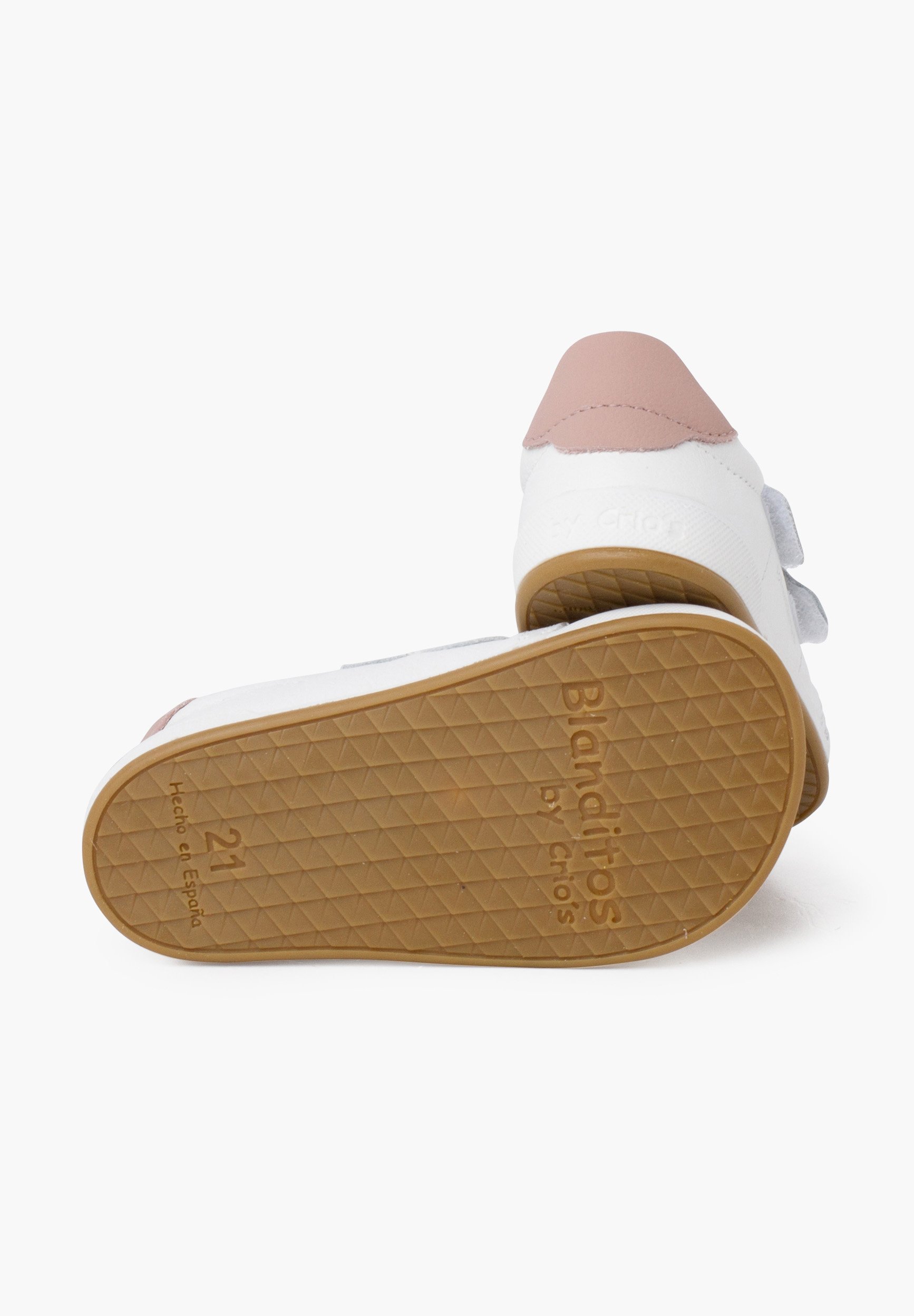 Pisamonas Chaussures bébé - blanco y rosa
