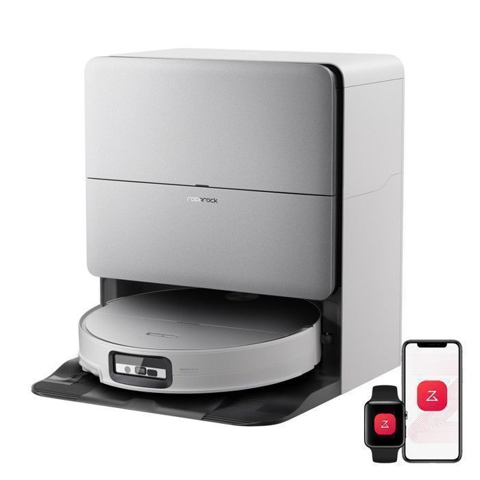Roborock Saros 20 Sonic Aspirateetur Robot 36 000 Pa Lavage à l’eau 100 °C VibraRise 5.0 Châssis AdaptiLift 3.0 7,95 cm Blanc