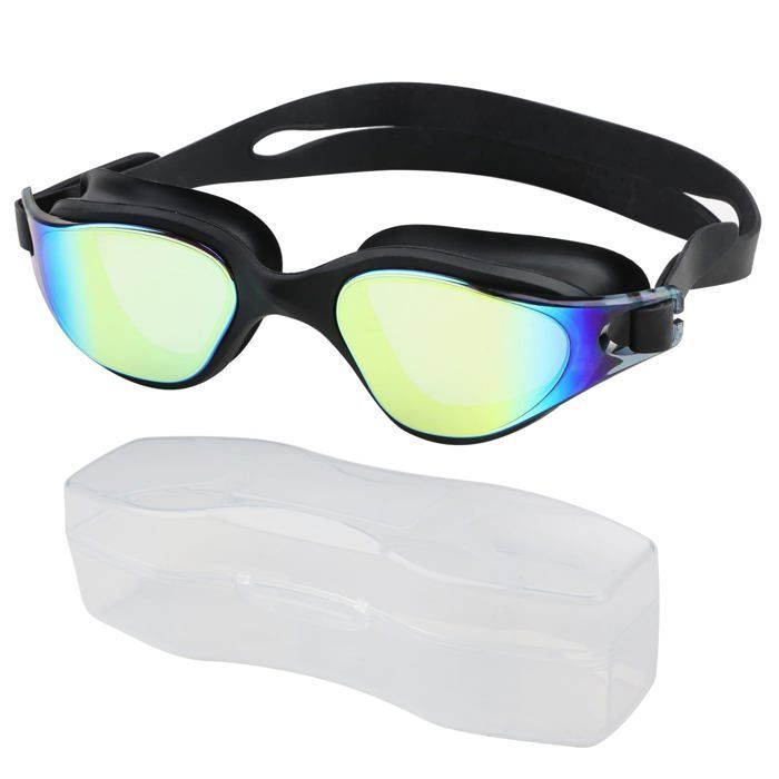 Lunettes de Natation , Lunette Piscine Avec Boîte Adulte Adolescents, Anti buée Anti UV Vision Nette Imperméable