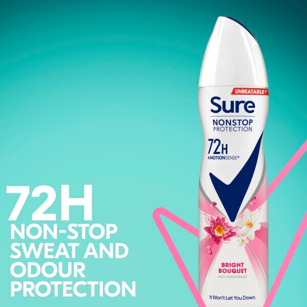Desodorante antitranspirante en aerosol Sure Nonstop Bright Bouquet 150 ml