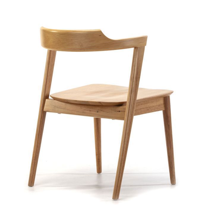 Pack de 2 sillas Venus, color roble, madera maciza, 58 cm x 57,5 cm x 76 cm