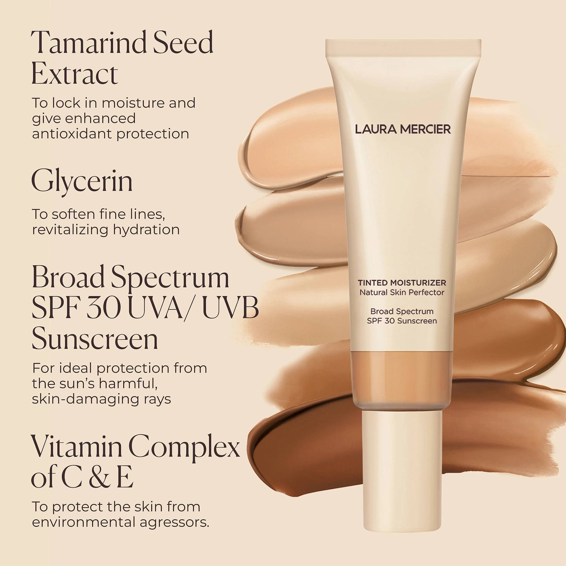 Mini cremă hidratantă colorată SPF30 1N2 Vanilie - Laura Mercier