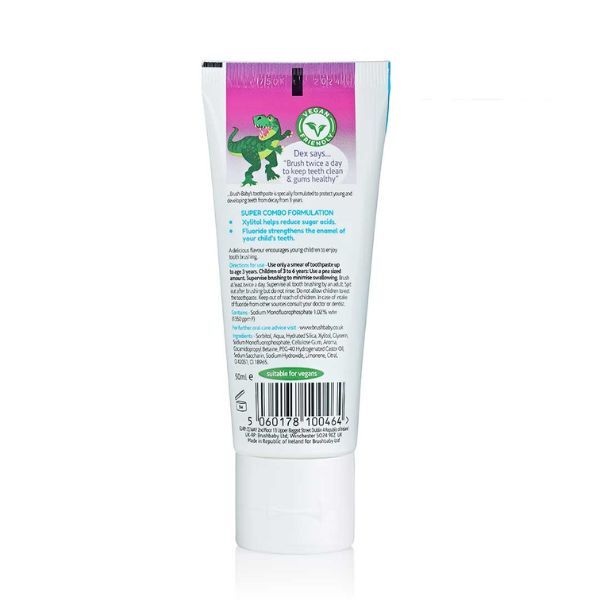 Dětská zubní pasta Brush Baby Mild Spearmint Dinosaur 50 ml
