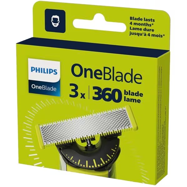 „Philips OneBlade 360 QP430/50 Navulmessen“<br>3 stulpeliai